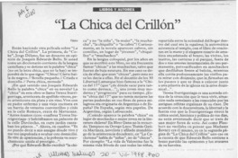 "La chica del Crillón" "La chica del Crillón"