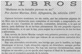 "Mañana en la batalla piensa en mí" "Mañana en la batalla piensa en mí"