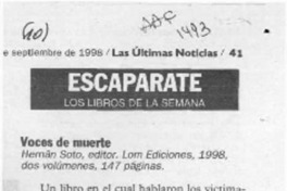 Voces de muerte  [artículo].