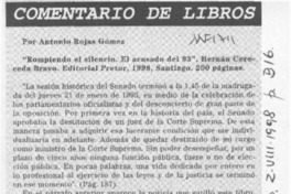 "Rompiendo el silencio. El acusado del 93"
