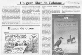Un gran libro de Coloane Un gran libro de Coloane