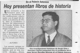 Hoy presentan libros de historia  [artículo].