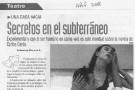 Una casa vacía. Secretos en el subterráneo  [artículo] Leopoldo Pulgar I.
