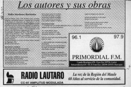 Los Autores y sus obras  [artículo].