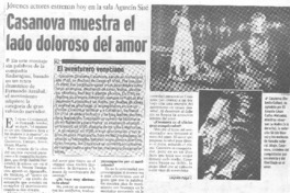Casanova muestra el lado doloroso del amor