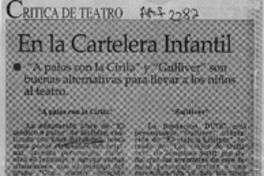 En la cartelera infantil En la cartelera infantil