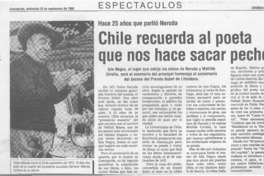Chile recuerda al poeta que nos hace sacar pecho Chile recuerda al poeta que nos hace sacar pecho