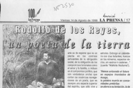 Rodolfo de los Reyes, un poeta de la tierra  [artículo] Edgardo Tapia.