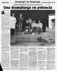 Una dramaturga en potencia  [artículo] Eduardo Henríquez O.
