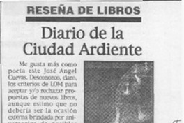 Diario de la ciudad ardiente  [artículo] Mario Contreras Vega.