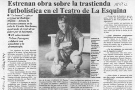 Estrenan obra sobre la trastienda futbolística en el Teatro de La Esquina  [artículo].