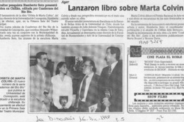 Lanzaron libro sobre Marta Colvin  [artículo].