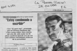 "Estoy condenado a escribir"  [artículo] Angélica Rivera.