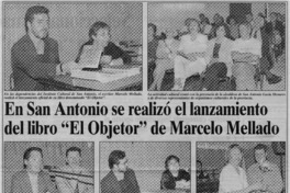 En San Antonio se realizó el lanzamiento del libro "El objetor" de Marcelo Mellado En San Antonio se realizó el lanzamiento del libro "El objetor" de Marcelo Mellado