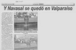 Y Navasal se quedó en Valparaíso