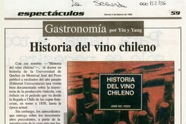 Historia del vino chileno