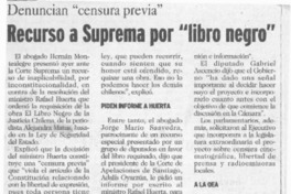 Recurso a Suprema por "libro negro"  [artículo] José Ale.