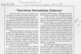 "Escritores normalistas chilenos"  [artículo] Alejandro Witker.