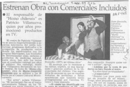 Estrenan obra con comerciales incluídos  [artículo].