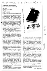 El libro rojo de la publicidad  [artículo] Juan Ignacio Oto.