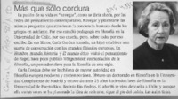 Más que sólo cordura  [artículo].
