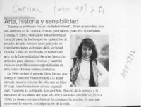 Arte, historia y sensibilidad  [artículo].