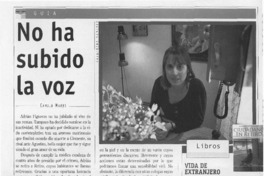 No ha subido la voz  [artículo] Camilo Marks.