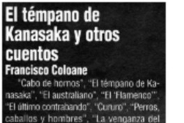 El Témpano de Kanasaka y otros cuentos El Témpano de Kanasaka y otros cuentos