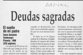 Deudas sagradas  [artículo] José Promis.
