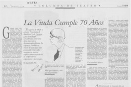 La viuda cumple 70 años La viuda cumple 70 años
