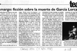 "Amargo, ficción sobre la muerte de García Lorca"  [artículo].