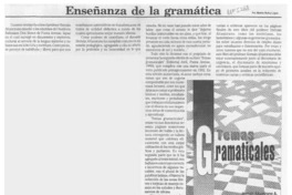 Enseñanza de la grammatica Enseñanza de la grammatica