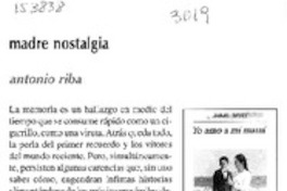 Madre nostalgia  [artículo] Antonio Riba.