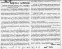 Suspenso existencial  [artículo] Hernán Soto.