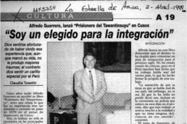 "Soy un elegido para la integración"  [artículo].