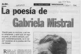 La Poesía de Gabriela Mistral