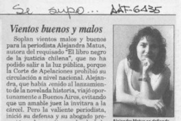 Vientos buenos y malos  [artículo].