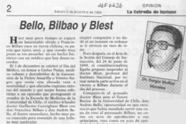 Bello, Bilbao y Blest  [artículo] Sergio Muñoz Morales.