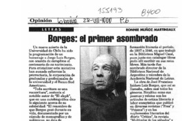 Borges, el primer asombrado  [artículo] Ronnie Muñoz Martineaux.