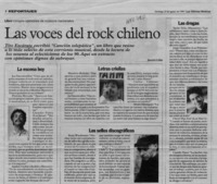 Las voces del rock chileno  [artículo] Jazmín Lolas.