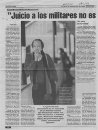 "Juicio a los militares no es el problema, es la solución"  [artículo] Roberto Amaro.