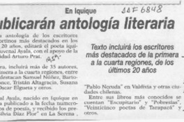 Publicarán antología literaria  [artículo].