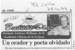 Un orador y poeta olvidado  [artículo] Hermelo Arabena Williams.