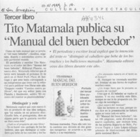 Tito Matamala publica su "Manual del buen bebedor  [artículo].