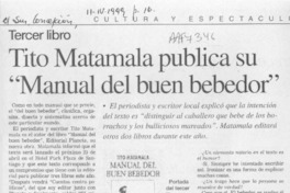 Tito Matamala publica su "Manual del buen bebedor  [artículo].