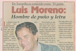 Luis Moreno, hombre de puño y letra Luis Moreno, hombre de puño y letra