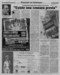 "Existe una censura previa"  [artículo] Antonieta Muñoz N.