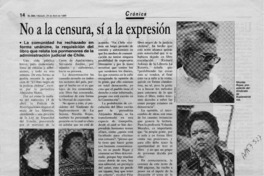 No a la censura, sí a la expresión  [artículo].