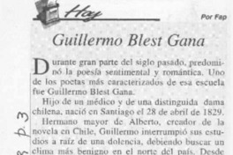 Guillermo Blest Gana  [artículo] Fap.