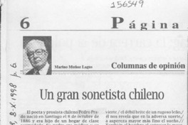 Un gran sonetista chileno Un gran sonetista chileno
